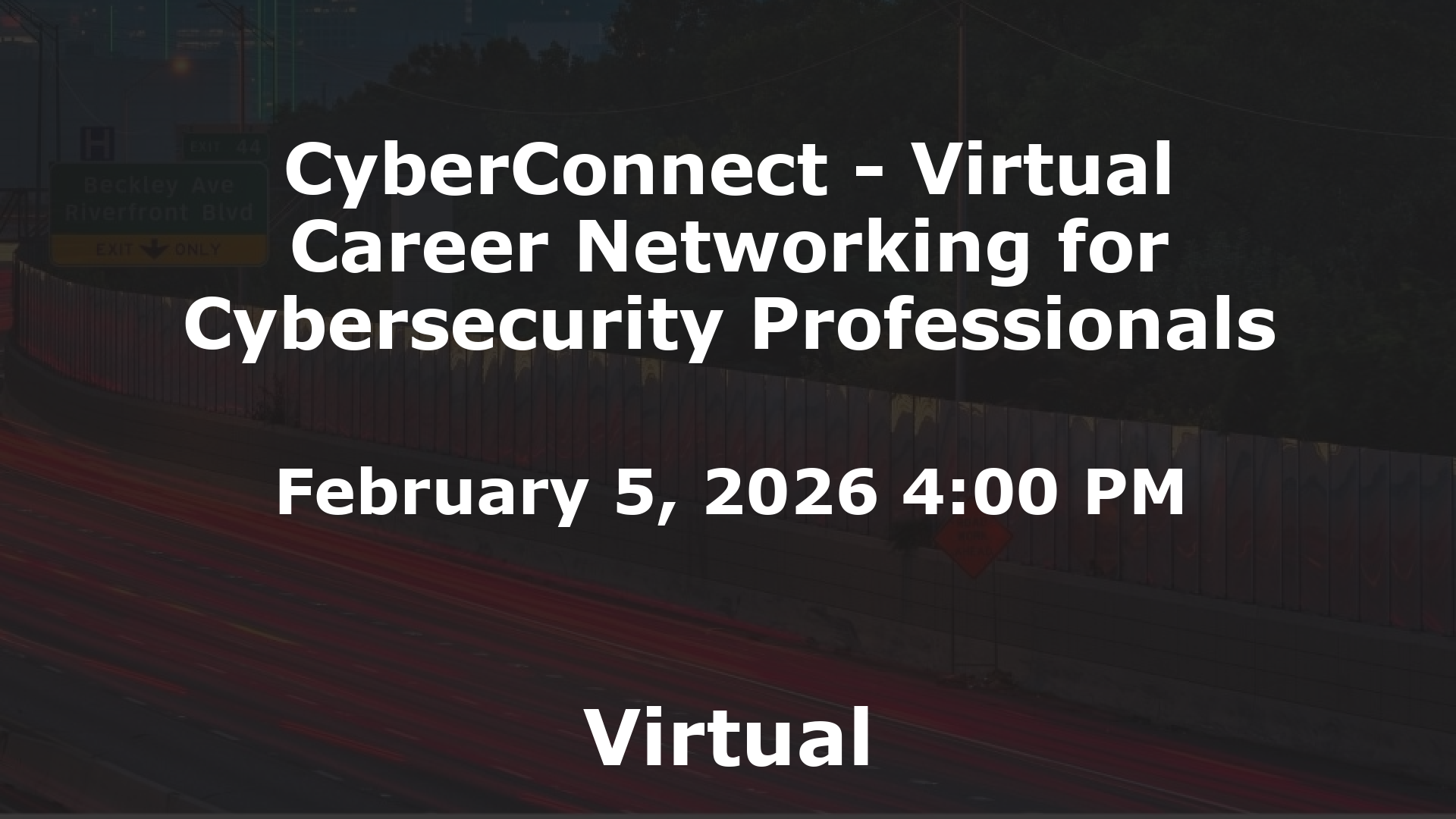 CyberConnect - Virtual Career Networking for Cybersecurity Professionals event image
